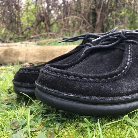 Birkenstock Black Leather Suede Pasadena Moccasin Size 8 - Picture 6 of 12